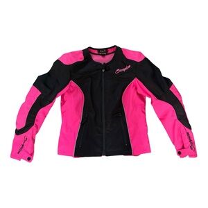 Scorpion Women's Pink and Black Bomber Jacket